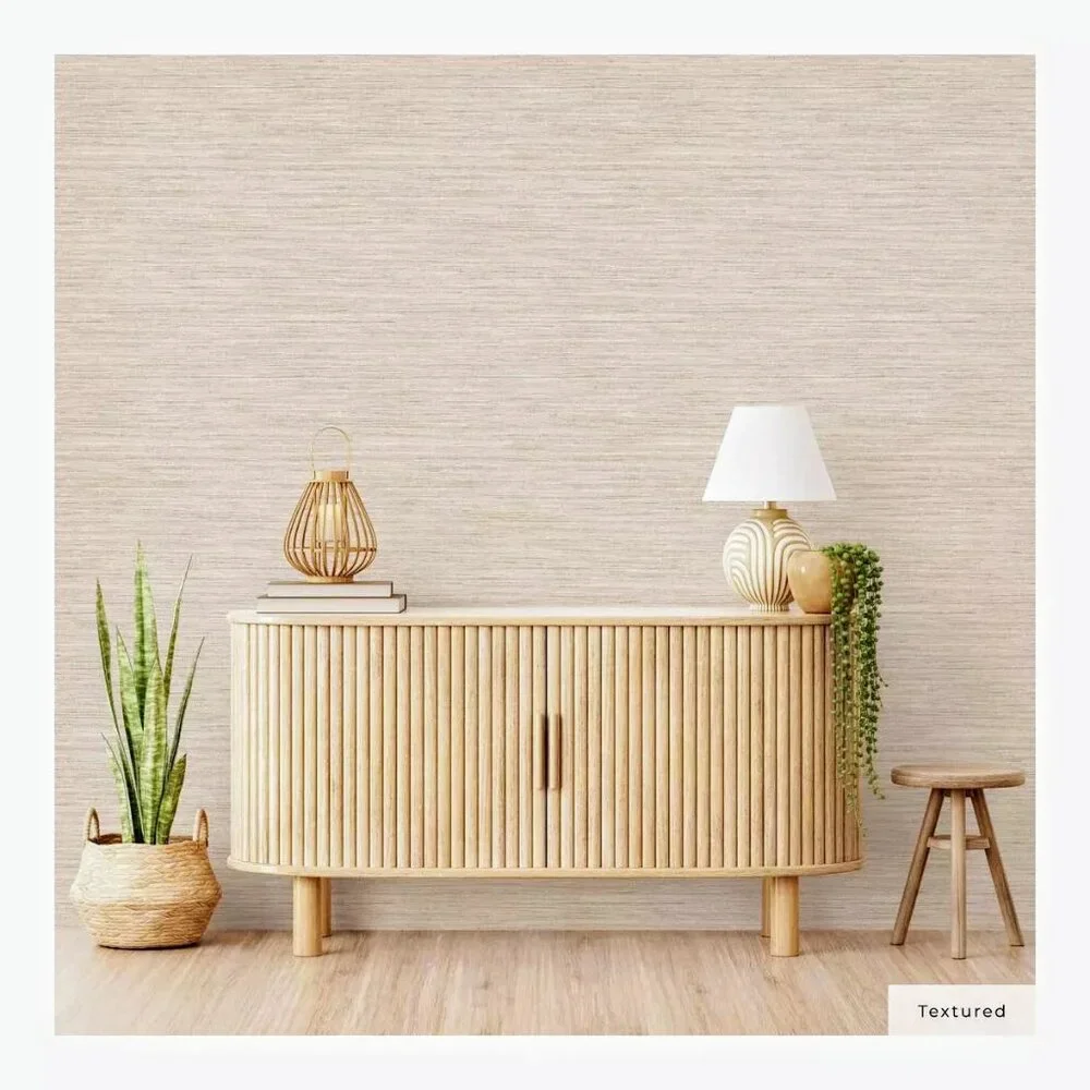 Grasscloth Peel and Stick Wallpaper